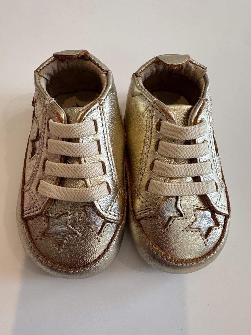 Old Soles Starey Bambini Gold Baby Shoes EU 17